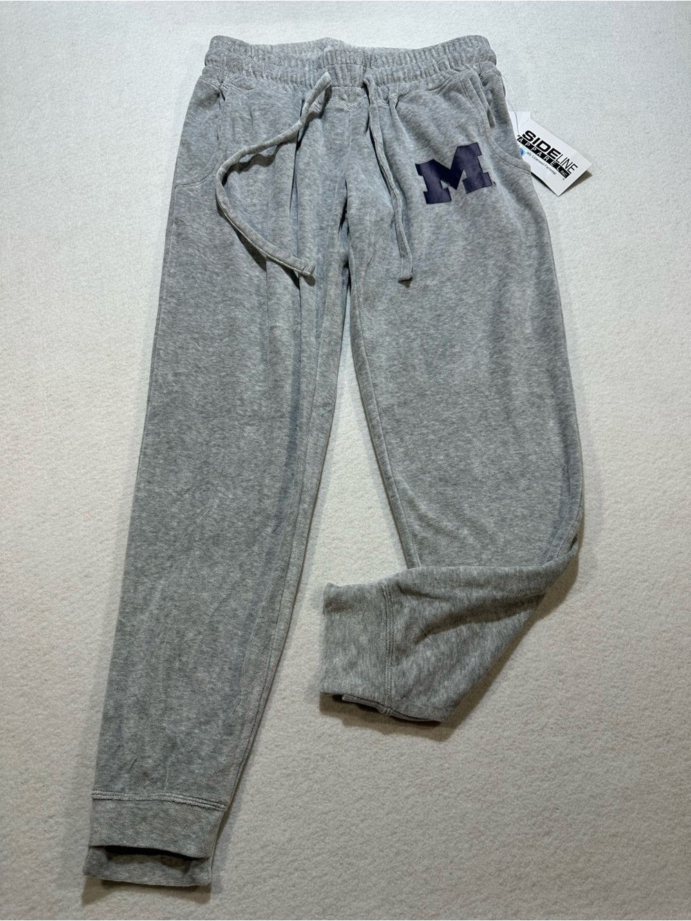 Gray Women's Jogger Track Pants with 'M' Accent NWT Michigan wolverines
